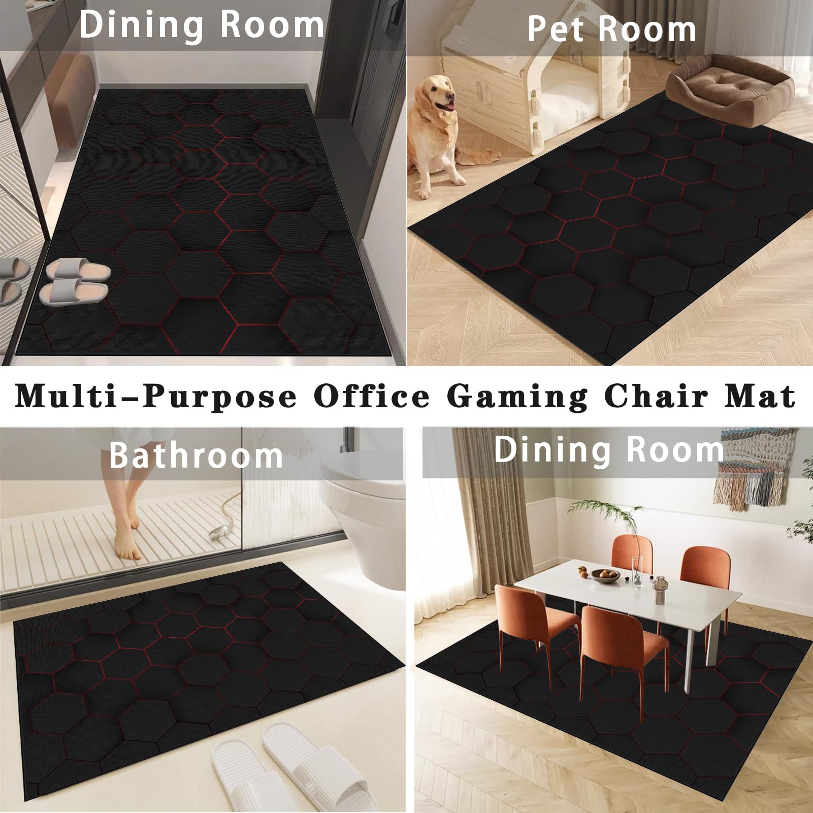 Tapis Gaming sol pour Sols Durs Tapis Protege Sol Chaise de Bureau, 160 x 200 cm Tapis Chaise de Bureau Protège sol Sous Chaise Anti Bruit Tapis De Protection De Sol pour La Maison Et Le Bureau