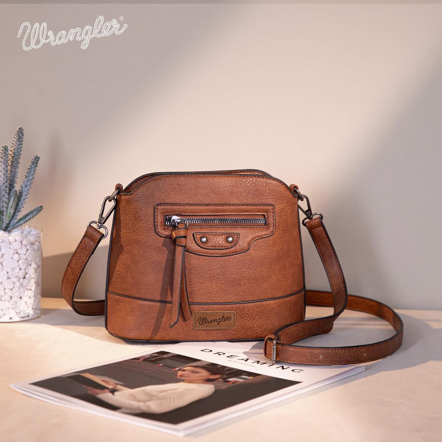 Wrangler Small Crossbody Bags for Women Shoulder Cute Purses and Handbags with Adjustable Strap - Image 6