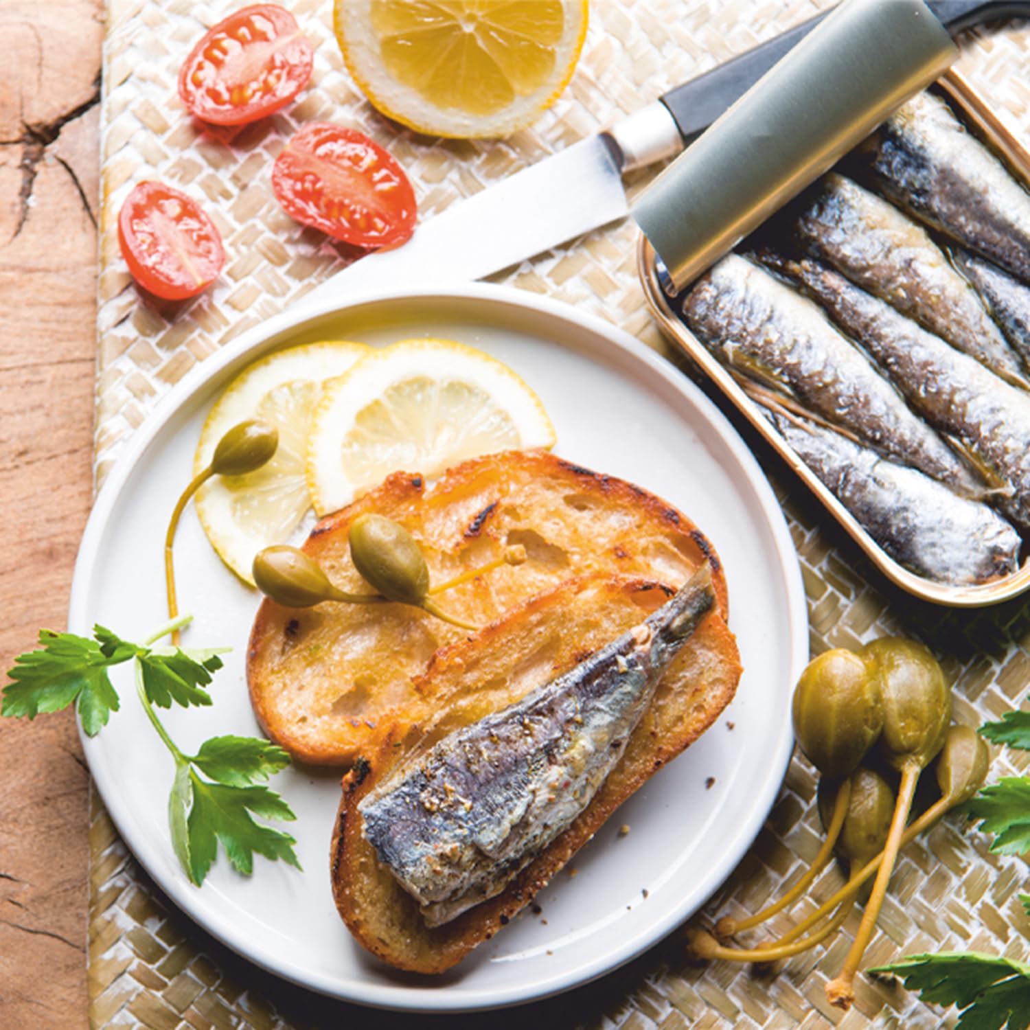 Sardines à l'ancienne à l'huile d'olive vierge extra Pointe de Penmarc'h le lot de 6 boîtes de 115 g - Livraison en 2 à 3 jours ouvrés depuis la Bretagne