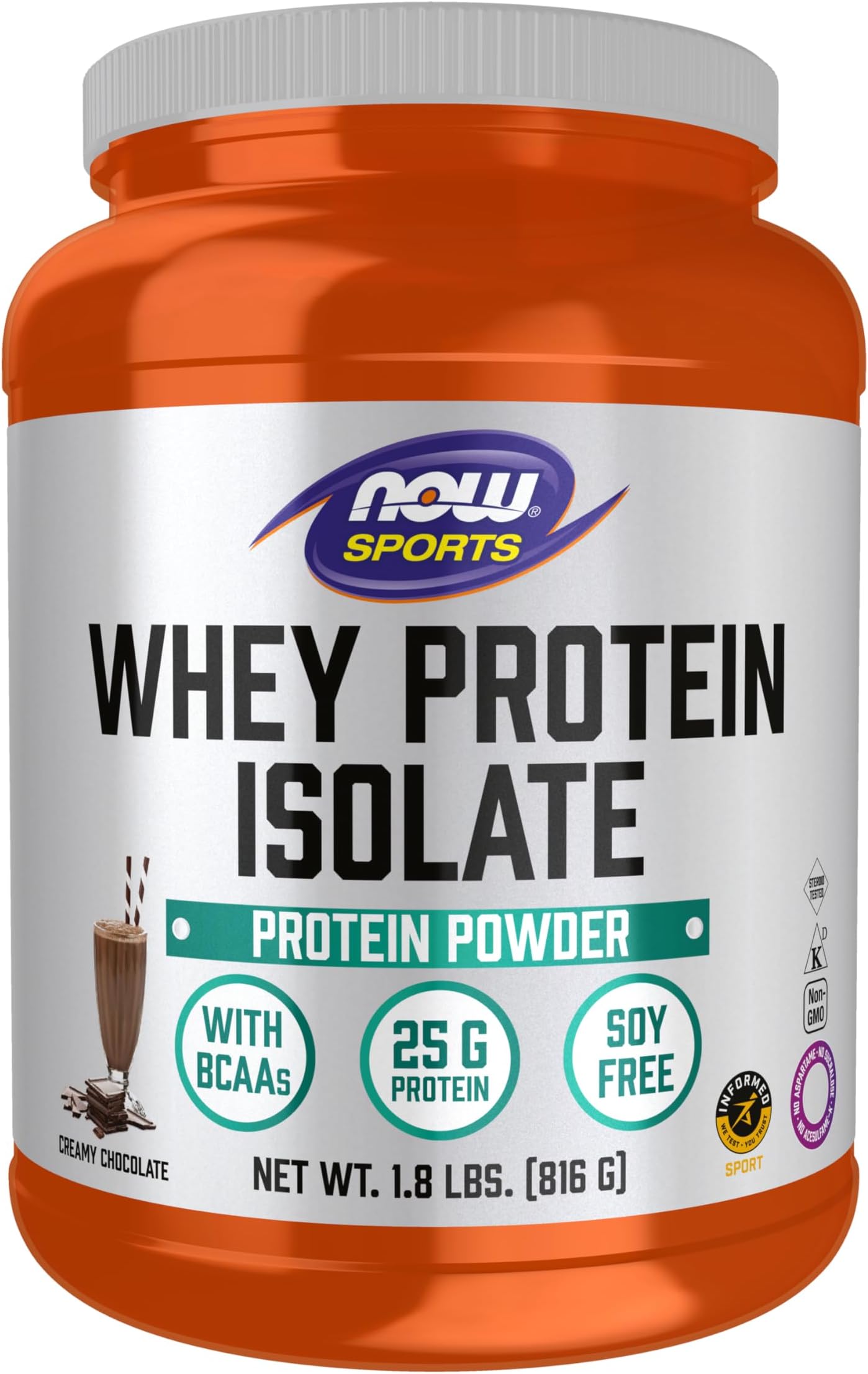 Whey Protein Isolate Protein Powder Chocolate, 816g
