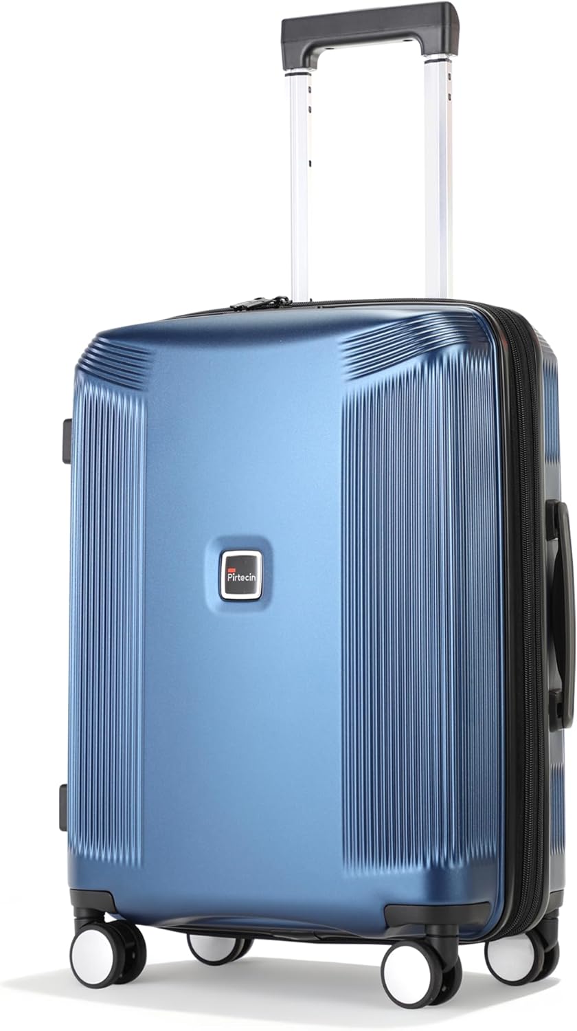 28 Inch Luggage with Spinner Wheels, Lightweight Expandable PC Hardside Large Checked Luggage with TSA Lock, Durable Rolling Suitcase, Blue