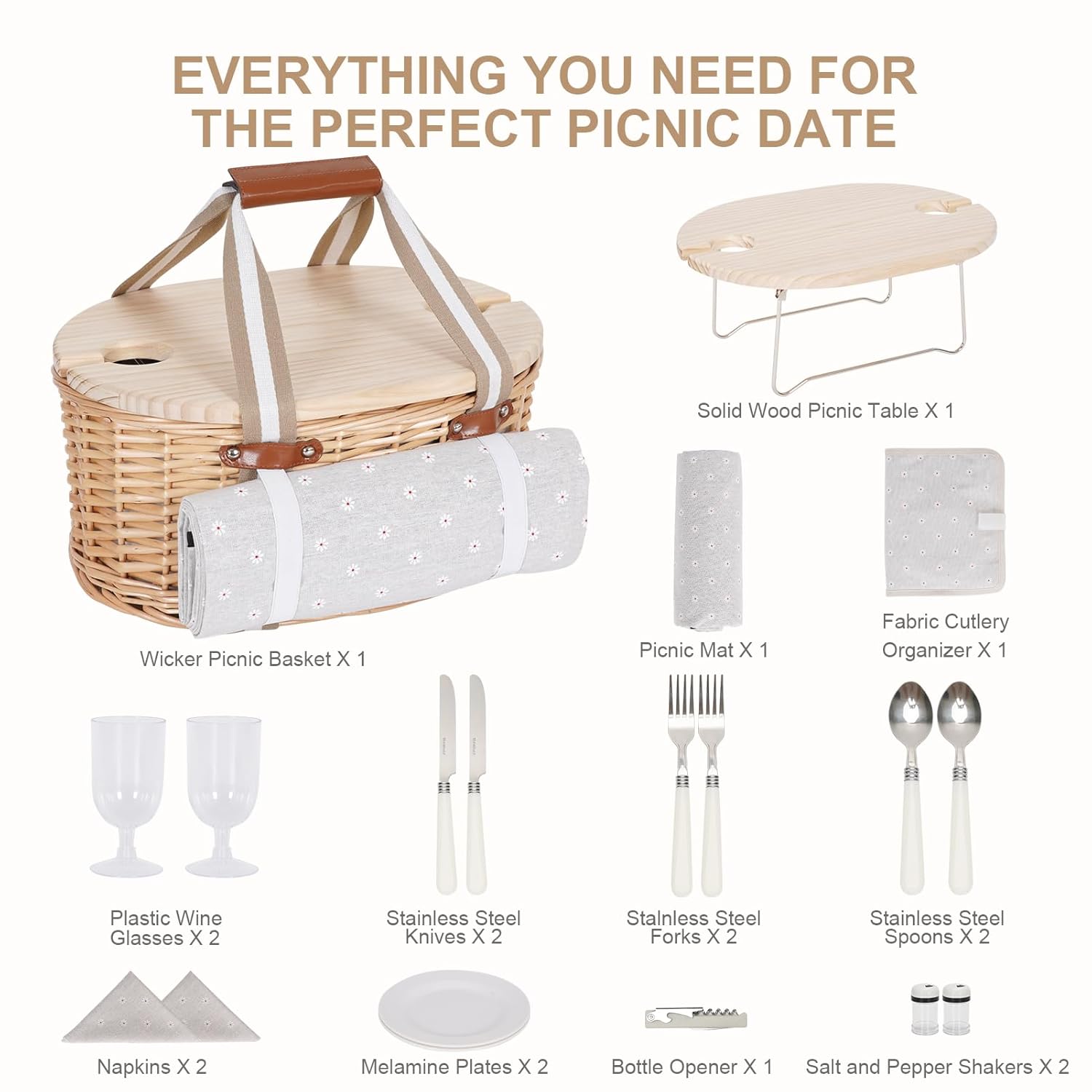 Conjunto de cesta de piquenique para 2 – Conjunto de cesta de piquenique com isolamento de vime com cobertor, mini mesa de piquenique dobrável de vinho, tapete de piquenique e… em promoção! Veja a oferta e mais achadinhos de Linhas, Kits & Presentes 2 Hoje é o melhor dia para comprar Conjunto de cesta de piquenique para 2 – Conjunto de cesta de piquenique com isolamento de vime com cobertor, mini mesa de piquenique dobrável de vinho, tapete de piquenique e… com aquele preço maroto! Promoção! Aproveite a oferta! 2