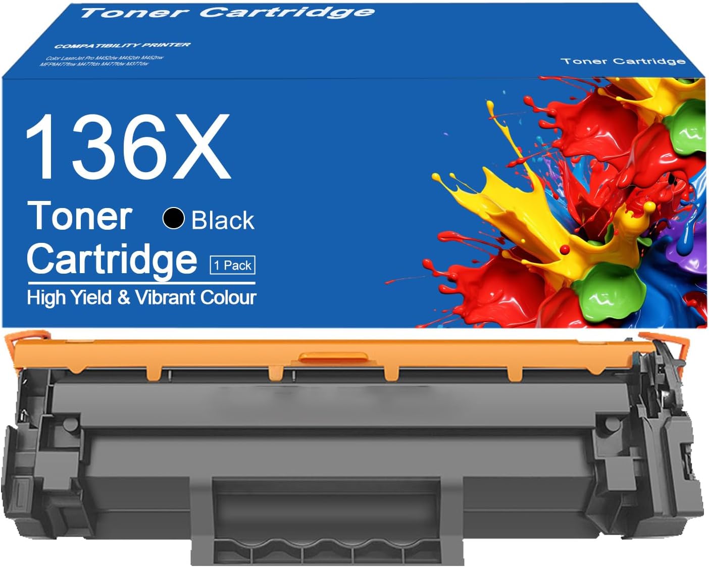 Compatible for 136X Toner Cartridges Replacement for HP 136X W1360X Toner Cartridge Work for HP Laserjet M211dw MFP M236sdw Printer