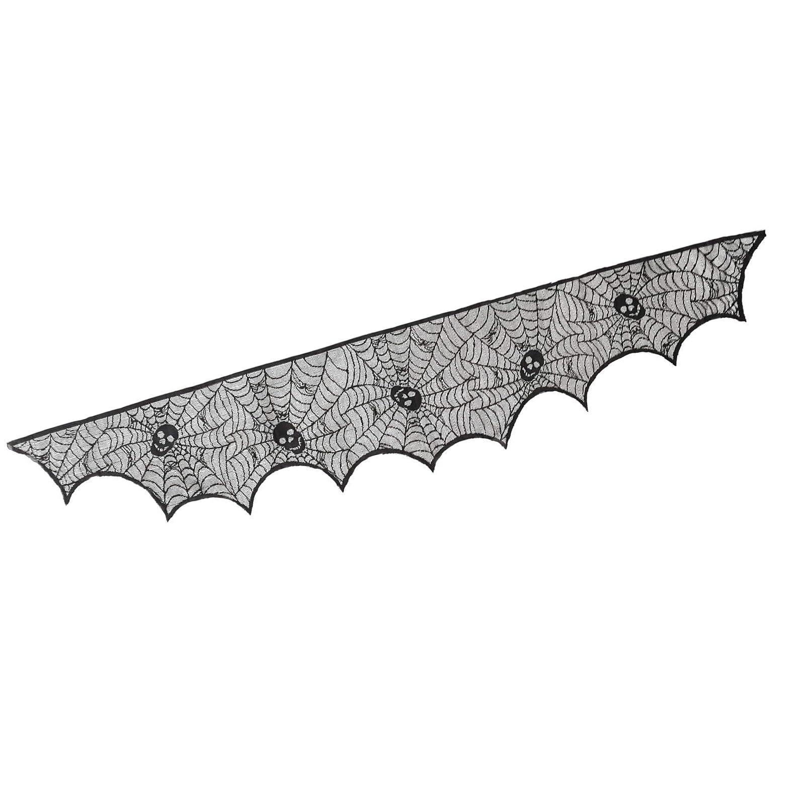Buxuaaaa Halloween Party Mantel Scarf Web Table Runner Tablecloth for a Memorable Event Halloween Party Decoration Decoration