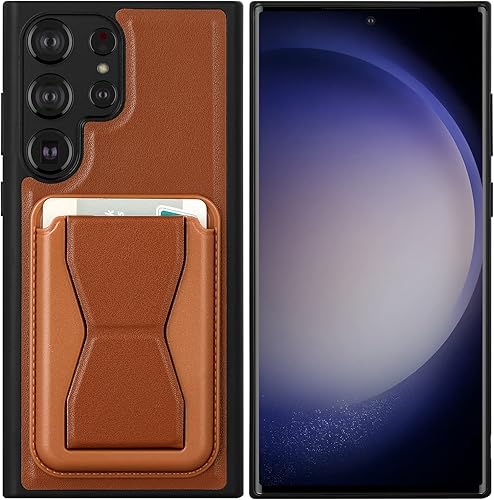 Miniatura 8 de Funda para Samsung Galaxy S23 Ultra, cuero + TPU, con tarjetero con soporte, anticaídas, duradera, protección de cuerpo completo, funda para