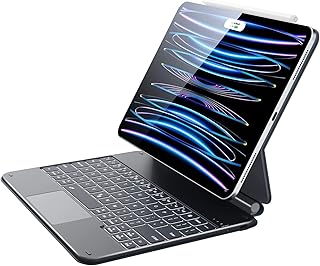 CHESONA Magnetic Floating Keyboard Case for iPad Pro 11 2022, Multi-Touch Trackpad with 7 Color Backlit, Wireless Keyboard for iPad Pro 11 inch 2022 4th/3rd/2nd/1st Gen, iPad Air 5th/4th Gen