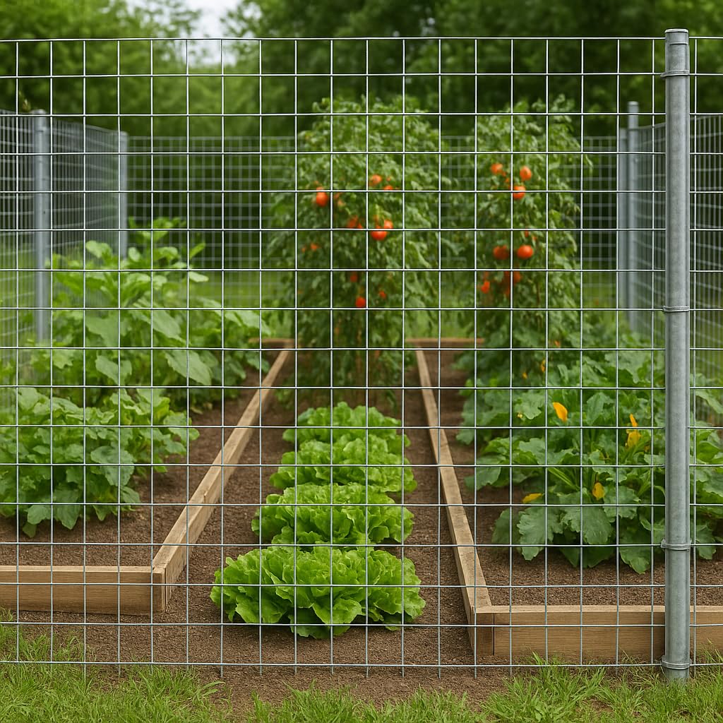 Rete Elettrosaldata Zincata – Maglia 50×75 mm – Filo 1,7 mm – Rotolo 25 m – MADE IN ITALY – Per Recinzioni, Giardino, Orto, Pollaio – Altezze 100/125/150 cm (Altezza 150 cm)