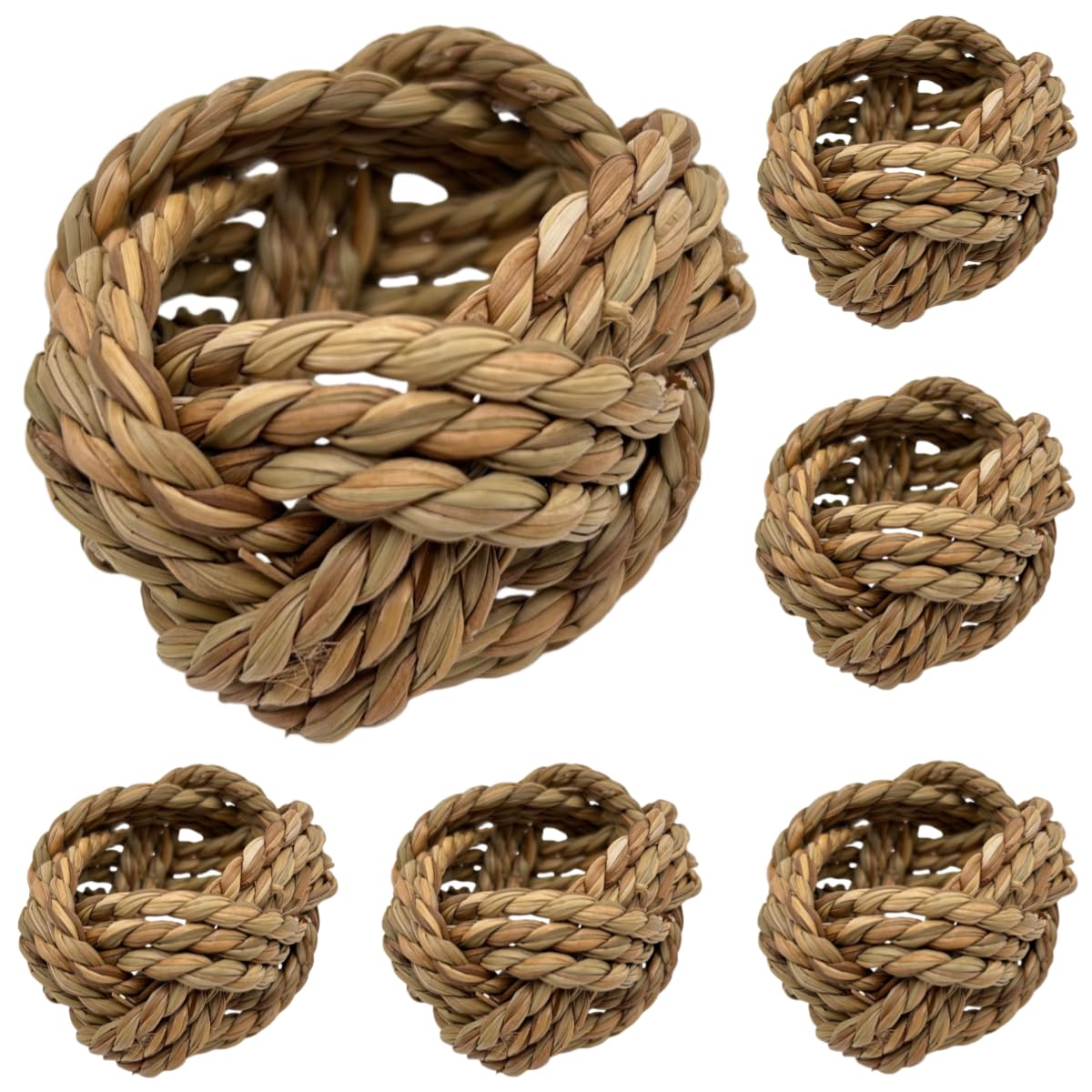 Elegantes Anillos De Servilletas Paquete De 100 Servilleteros Personalizados De Bambú y Paja para Banquetes De Hotel Festivales Fiestas y Bodas De Color Sólido