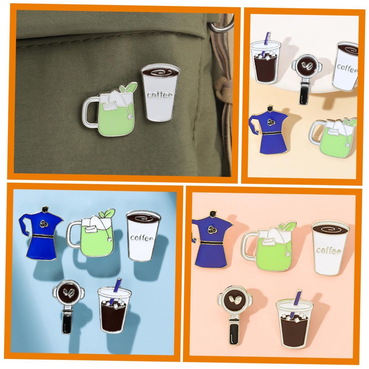 25pièces Broche à Épingle Décorative Émail De Créatifs Thème Du Café Pour Vêtements Et Chapeaux Accessoires Et Ludiques Pour Style Unique