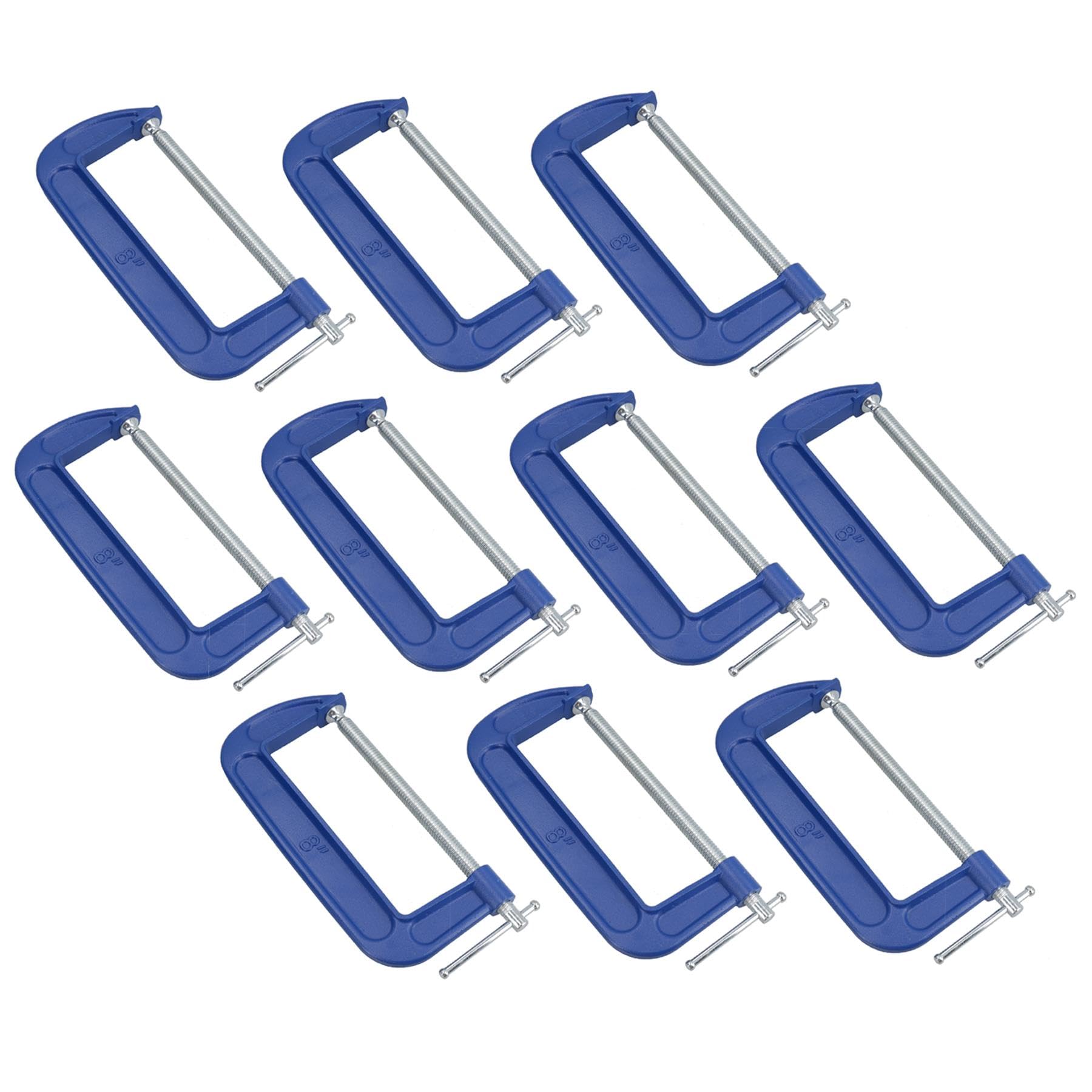 8" Heavy Duty G Clamp C-Clamp Grip Holder vice Clasp Woodworking 10 Pack