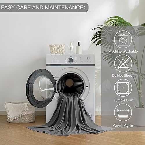 Miniatura 6 de Juego de sábanas de microfibra de 3 piezas, tamaño individual, color gris, juego de sábanas bajeras y fundas de almohada, sábanas individuales de