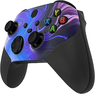 eXtremeRate ASR Version Performance Rubberized Grip Front Housing Shell for Xbox Series X/S Controller w/Accent Rings, Origin of Chaos Faceplate for Xbox Core Controller - Controller NOT Included