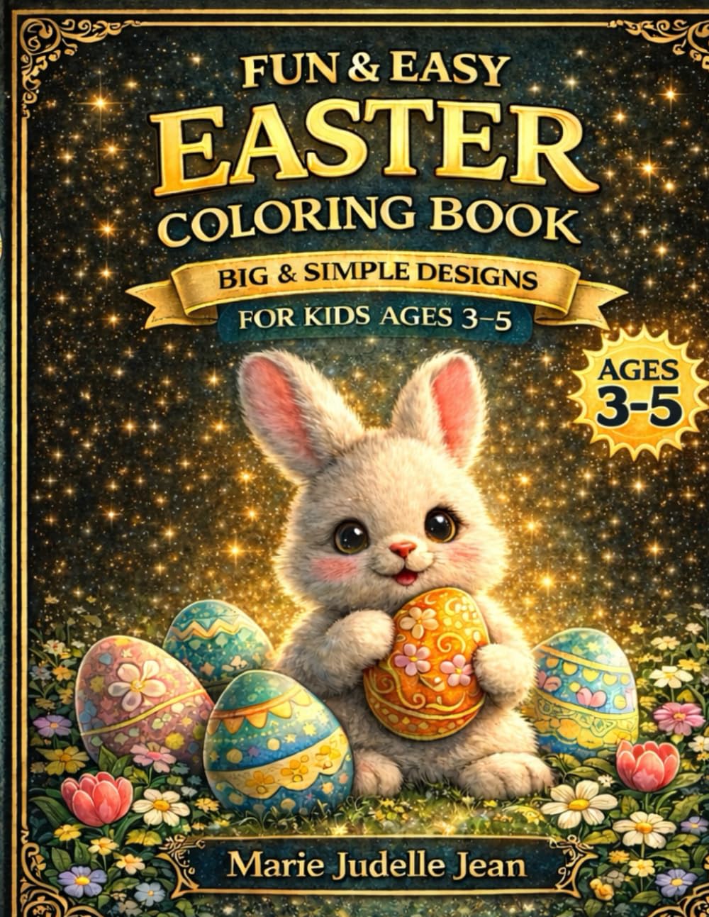 Fun & Easy Easter Coloring Book for Kids Ages 4-8: Big & Simple Easter Coloring Pages for Little Hands