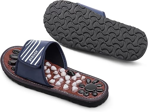 Miniatura 3 de Alfombrilla de acupresión, masajeador de pies con guijarros, relajante, alivio del dolor, sandalias de salud, pantuflas de relajación, regalos para