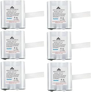 Kastar 6-Pack Battery Replacement for Midland BATT10 BATT-10, Midland AVP13 MID-AVP13, Midland T71 T-71, Midland T75 T-75, Midland T77 T-77, Midland T79 T-79, Midland X-Talker T71 T-71 Two Way Radios