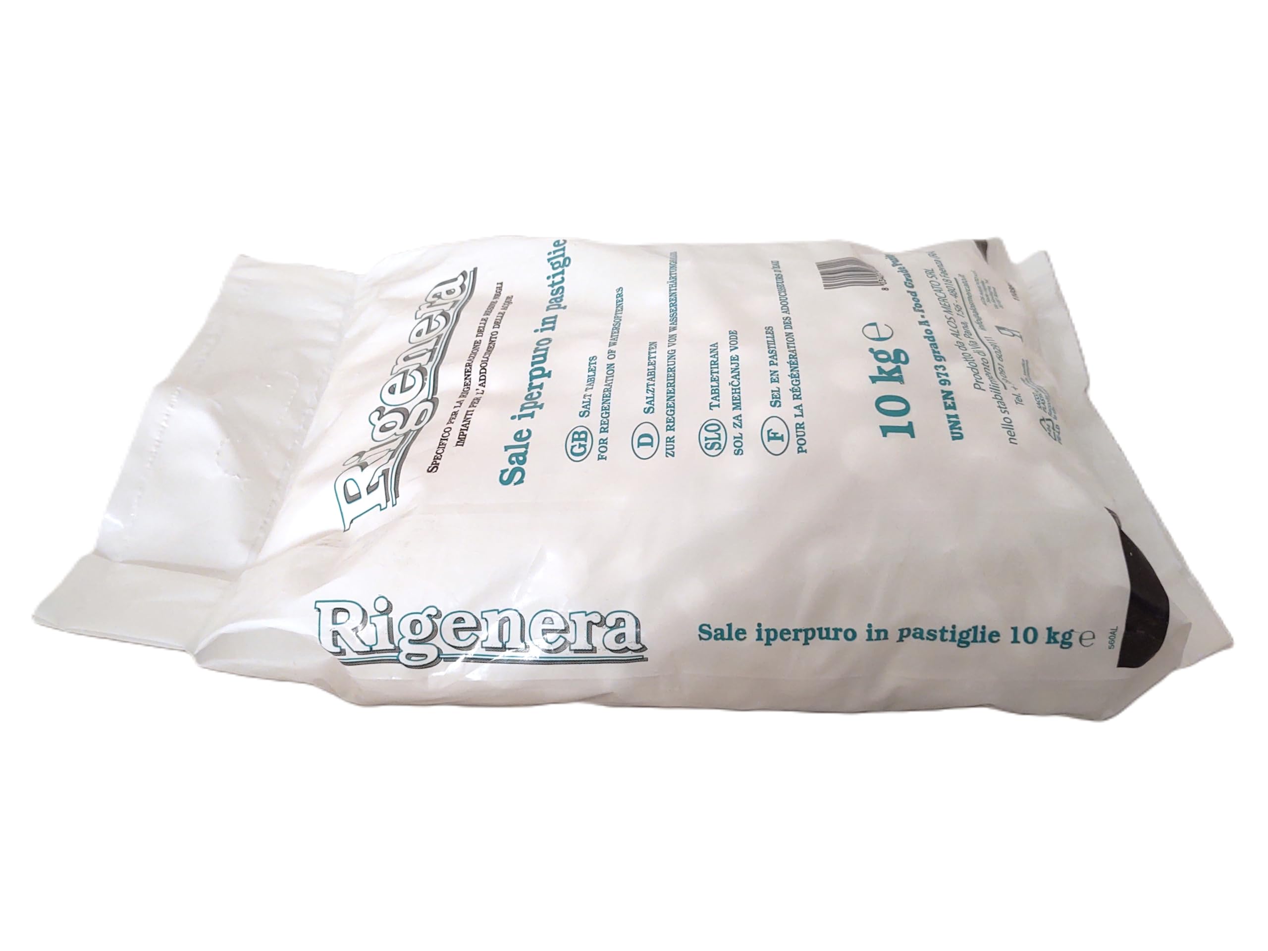 Rigenera – Sale per Addolcitori in Pastiglie – Sacco da 10 KG – Sale da Addolcimento Acqua
