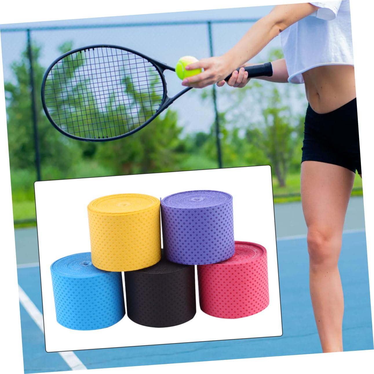 TOYANDONA 60stücke Schweißabsorbierendes Band Schläger Griffband Racket Overgrip Wickelband