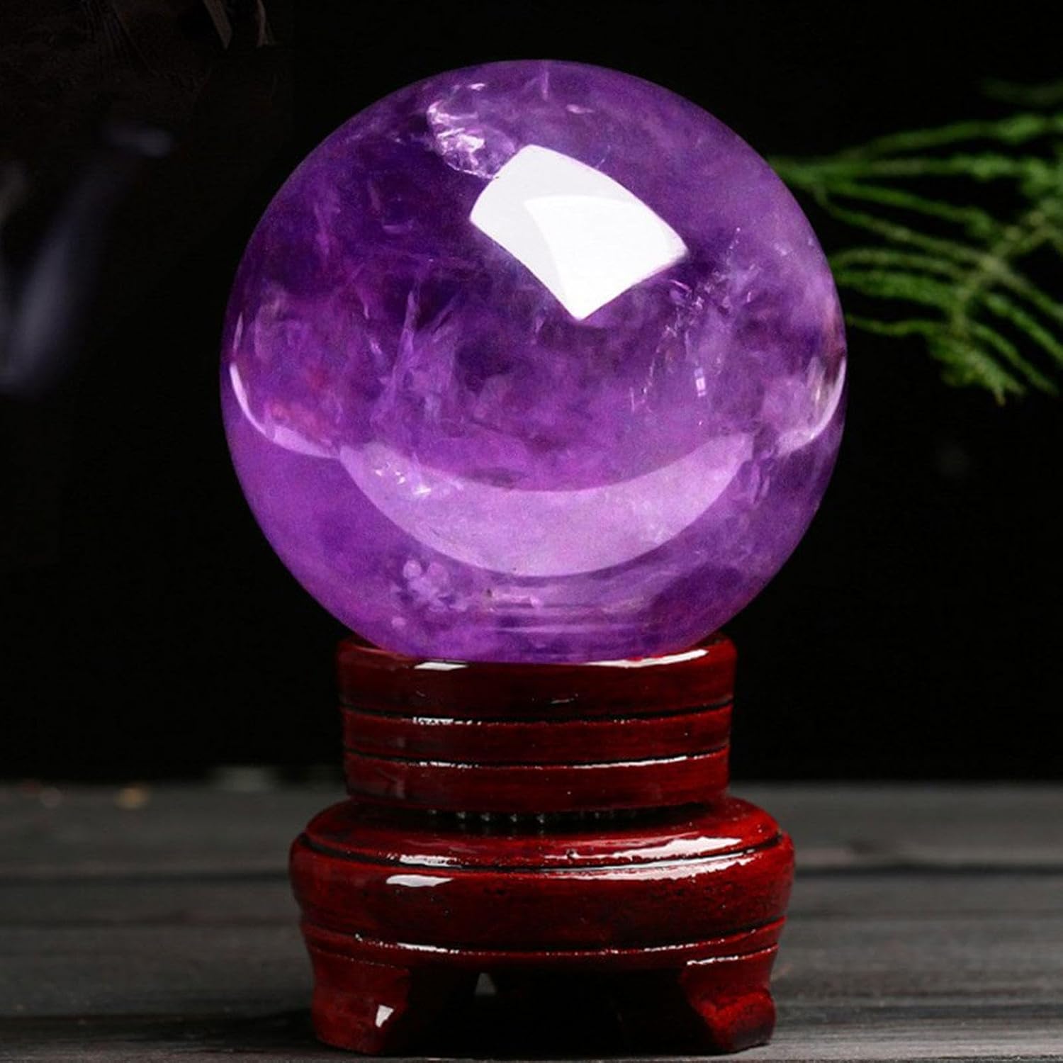 Amethyst Crystal Sphere Ball Polished Crystals Gemstone Balls for Decoration Fountain Fengshui Wicca &,2.0"