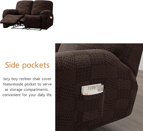 Miniatura 4 de Funda de sofá reclinable gris, funda antideslizante para sofá, funda de sofá para perros, fundas para sillas, fundas para sillas, funda de sillón,