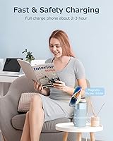 Vista 6 de COLSUR Bluetooth Speaker, Magnetic Wireless Charger, Bluetooth Speakers with Night Light, 2 in 1 Wireless Charging Station for iPhone