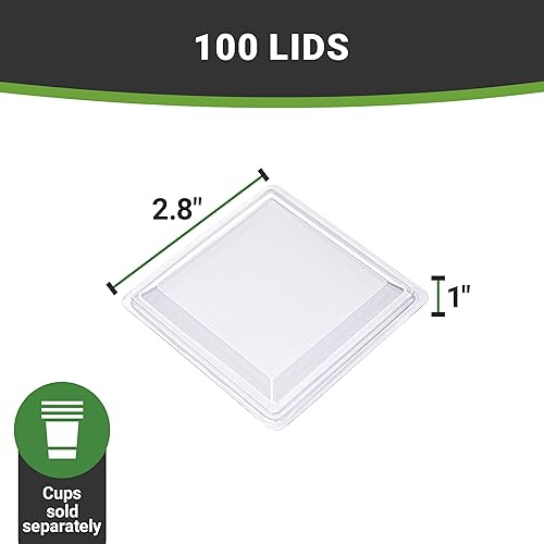 Miniatura 4 de Restaurantware -Solo tapas: 100 tapas de plástico para tazas de aperitivo, tapa para cuencos desechables de 8 onzas - Los recipientes se venden por