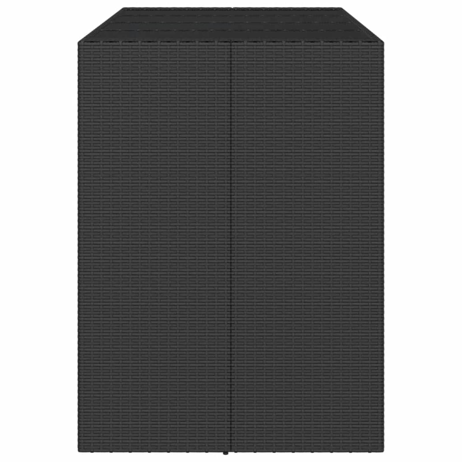 GuyAna Tavolo Bar con Piano in Vetro Nero 145x80x110 cm Polyrattan,Mobili,Mobili da Giardino,Tavoli da Giardino(SPU:362597)