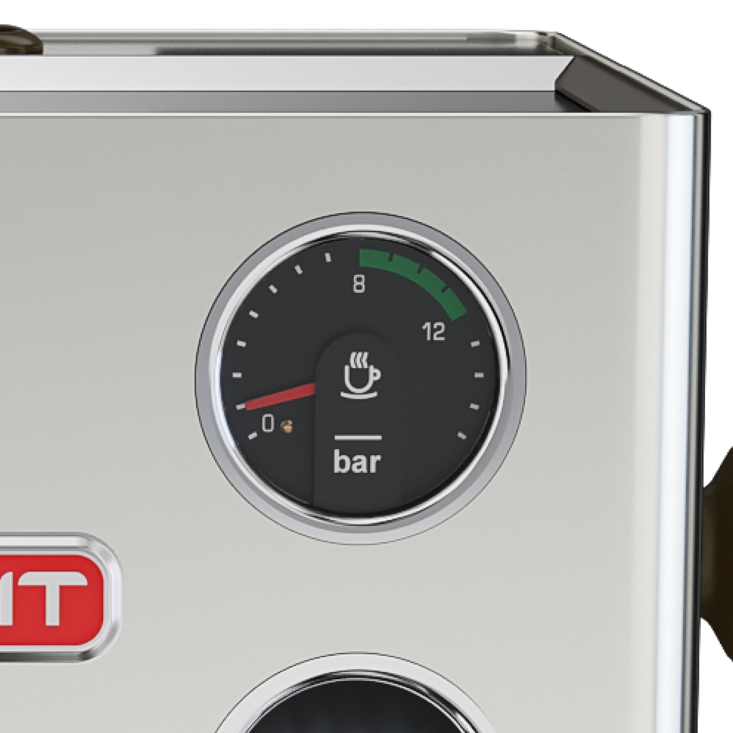 Lelit Kate Máquina de Café - Con Espumador de Leche & Molinillo de Café Integrado - Pantalla LCC para el Control de Parámetros - PL82T - Acero Inoxidable Cepillado