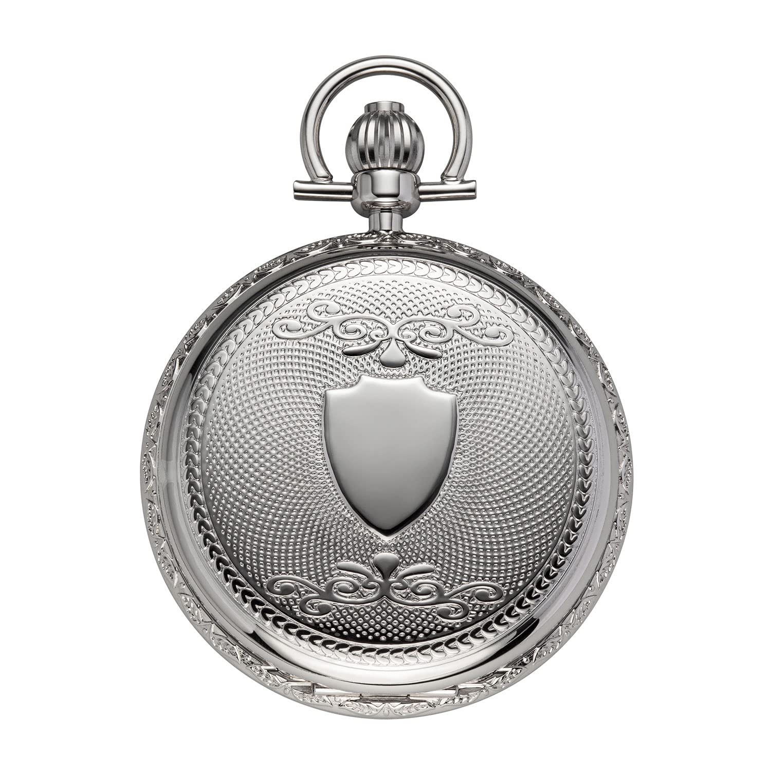 UMR RUHLA Taschenuhr TU-8613, Quarz, Mondphase, Edelstahl, Silber, Mineralglas