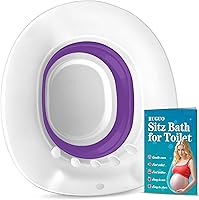 Vista 10 de RUGUO Bañera de asiento para inodoro Yoni Steam Seat - Baño sentado para hemorroides y cuidado posparto - Bidé portátil sin BPA - Lavabo plegable