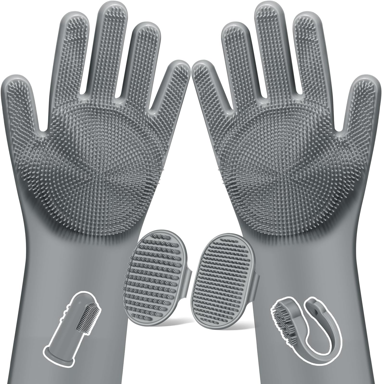 6PCS Pet Grooming Kit(Grey)