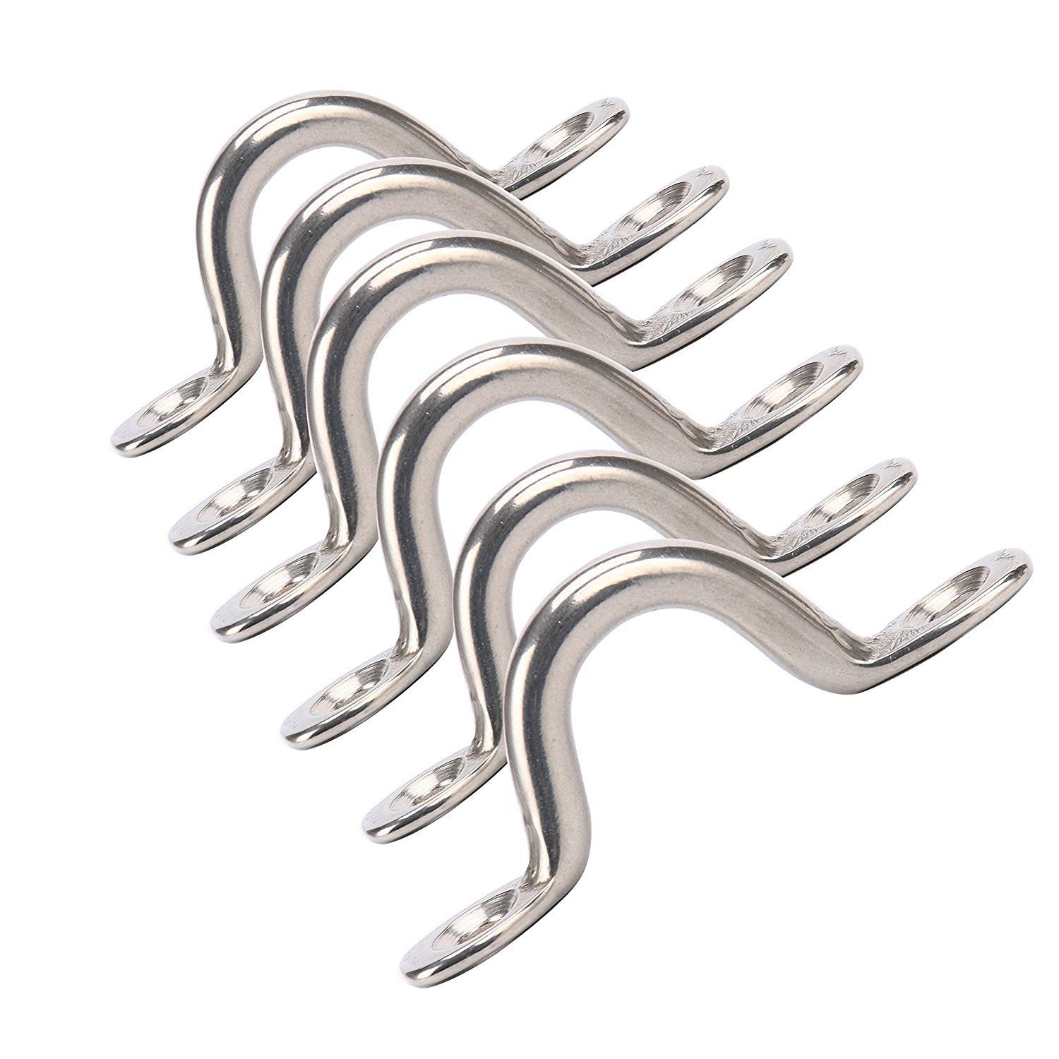 2 Pieces Marine Boat Stainless Bimini Top Pad Eye Straps Footman Loop 2 Pieces Marine Boat Stainless Bimini Top Pad Eye Straps Footman Loop