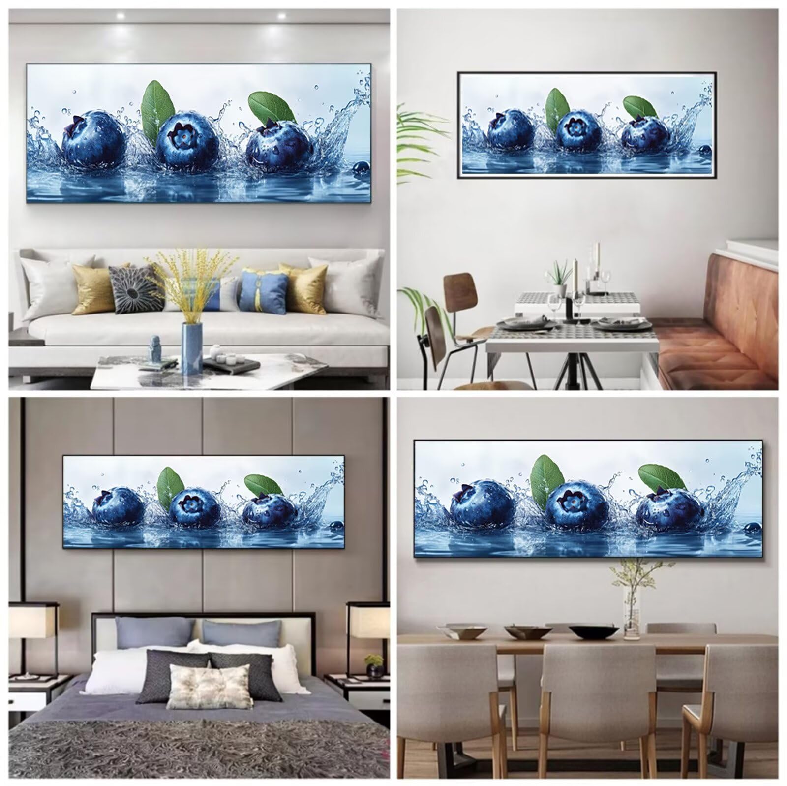 Malarstwo kuchenne Diament, owoce Diamentowe Malarstwo Dorosły XXL 50 x 150 cm 5D Diament Malarstwo Dorosły Początkujący, DIY Diamentowy Zestaw do haftu krzyżykowego do dekoracji ścian domu, prezent
