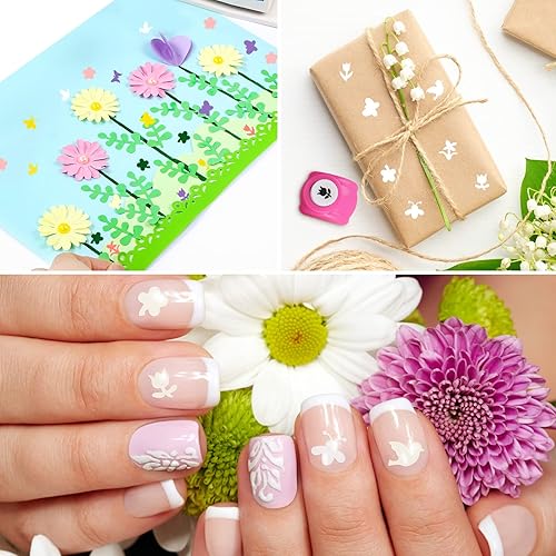 Miniatura 7 de LoveInUSA Juego de 10 perforadores de agujeros para manualidades, ideales para manualidades escolares, proyectos divertidos y suministros escolares