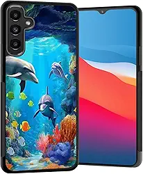 Capa para Galaxy A16 5G, capa protetora fina com arquitetura antiarranhões TPU à prova de choque para Samsung Galaxy A16 5G 6,7 polegadas 2024, golfinhos do mundo subaquático