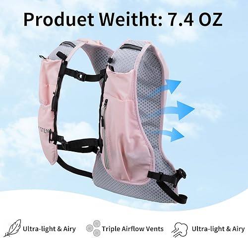 Miniatura 6 de Mochila de hidratación, mochila de agua para correr chaleco de correr para mujer, mochila ligera de senderismo, ciclismo para hombres