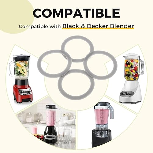 Miniatura 11 de Junta tórica para licuadora, junta tórica, junta tórica, repuesto para Hamilton Beach (paquete de 3)