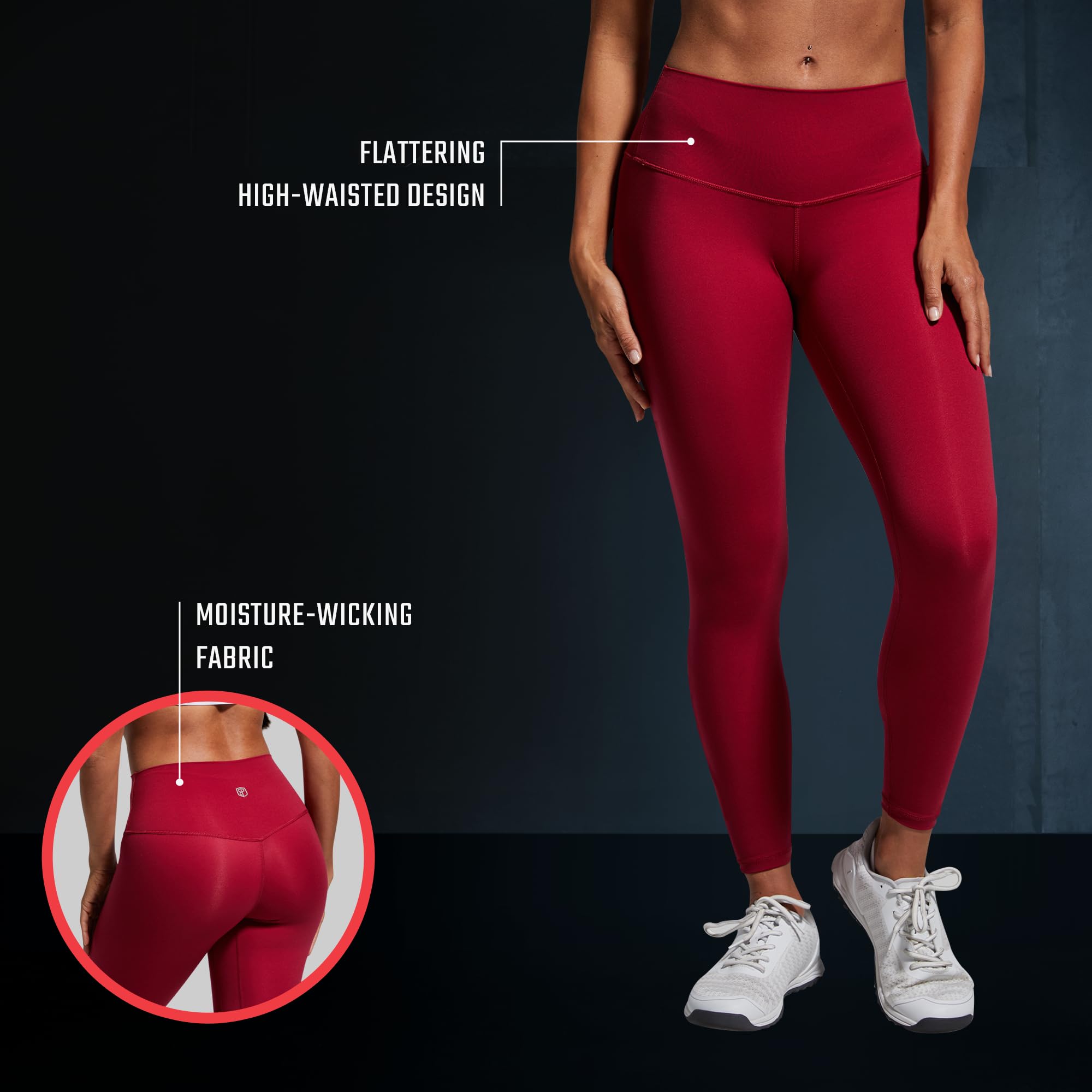 Born Primitive Inspire Leggings - Leggings da allenamento per le donne - Pantaloni da palestra o yoga a vita alta - Leggings sportivi di lunghezza 7/8