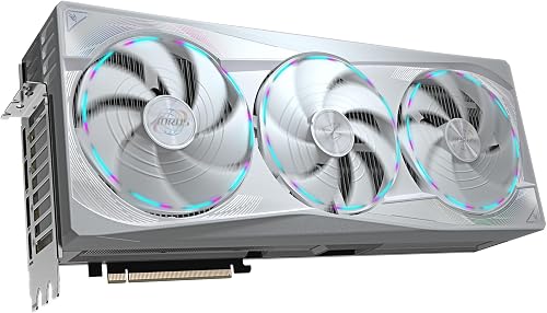 GIGABYTE AORUS GeForce RTX 5090 Master Ice 32G Carte Graphique - 32 Go GDDR7, 512 Bits, PCI-E 5.0, 2655MHz Fréquence du Cœur, 3 x DP 2.1a, 1 x HDMI 2.1b, NVIDIA DLSS 4, GV-N5090AORUSM ICE-32GD - 3