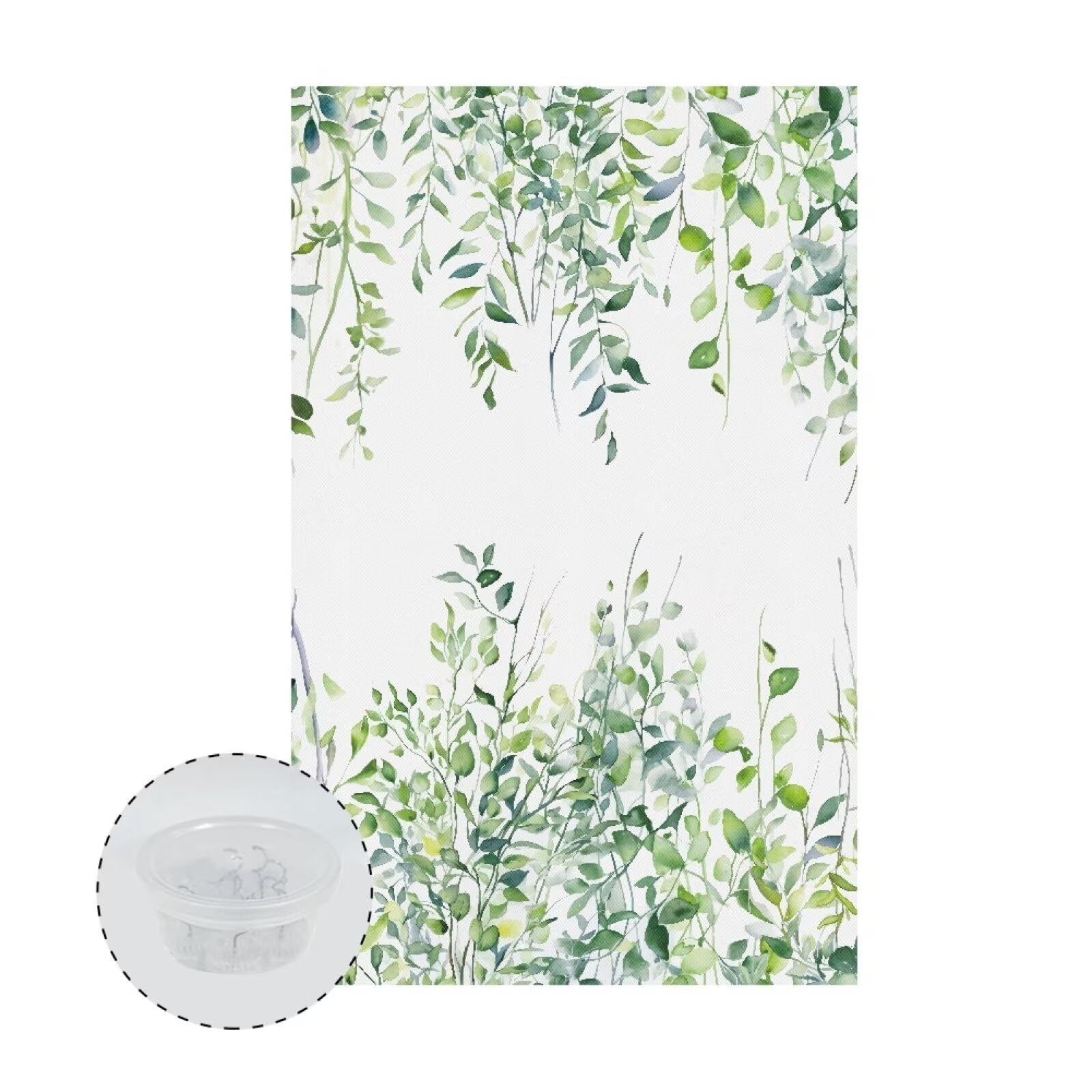 NETILGEN Green Leaf Print Recliner Headrest Protector Cover Set of 2 - Image 3