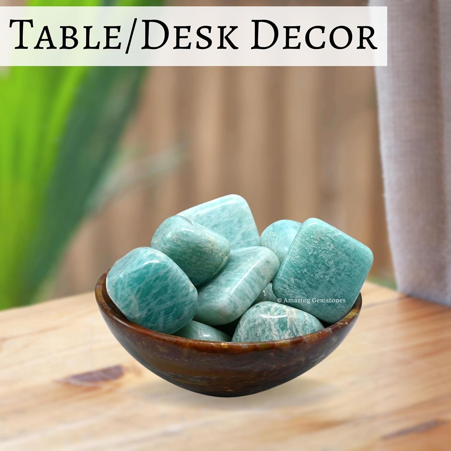 Amazing Gemstone Amazonite Crystals and Healing Stones Tumbled - 1 oz, Natural Healing Stones for Energy Balance, Stress Relief - Premium Polished Gems Rocks for Meditation and... - Image 5