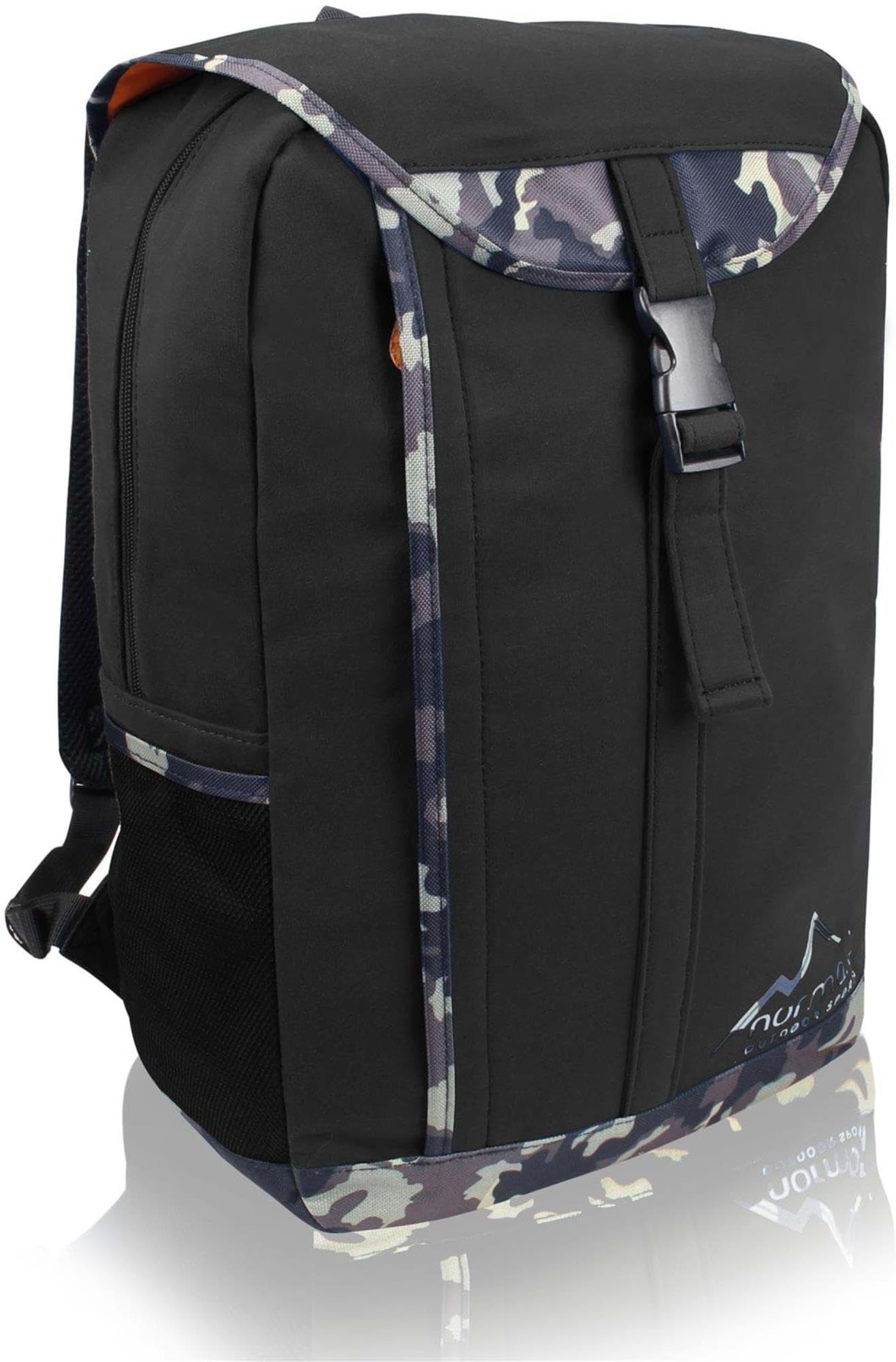 Rucksack 20l – Großer Backpack mit Rückennetz, Laptopfach und zwei Trinkflaschenhalter – Perfekt als Schultasche oder Outdoor Rucksack für Männer und Frauen!