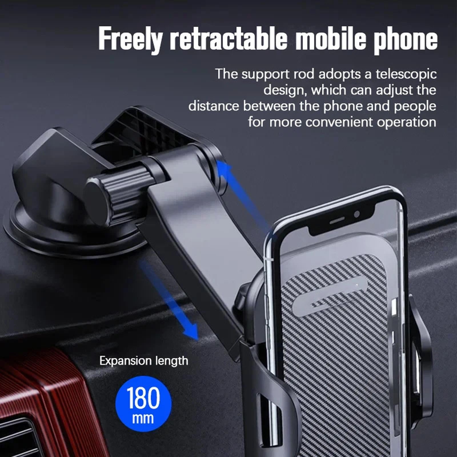 Sucker Car Phone Holder Cup Inteligentny telefon Komórka Wsparcie w uchwycie samochodowym, Pasuje do iPhone'a Xiaomi Samsung