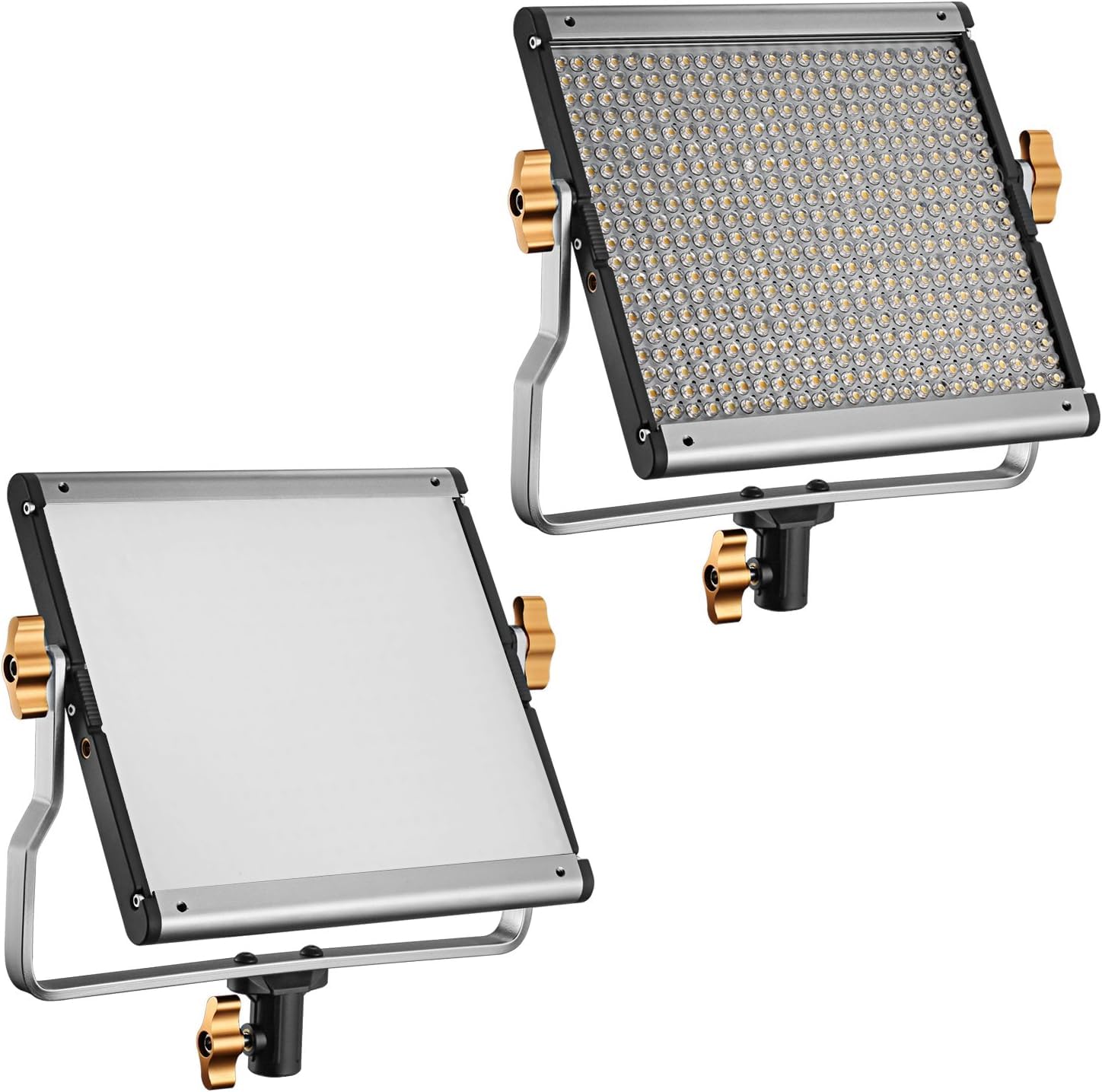 Neewer LED Video Light Bi-colore Regolabile con Staffa U Kit per Studio, Ripresa Video YouTube, 480 LED Lampadine, 3200-5600K, CRI 96+ (Spina EU)