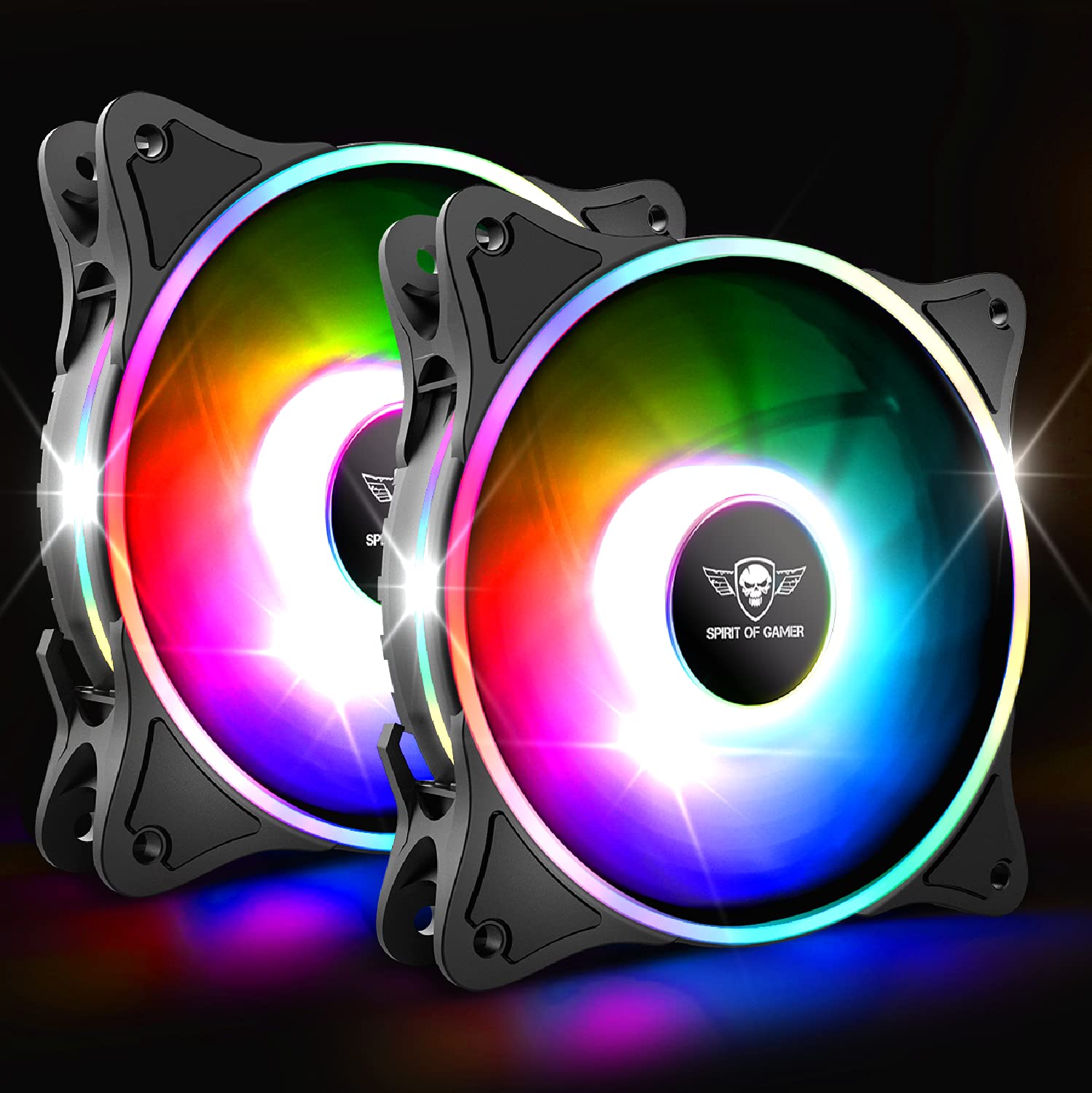 Spirit Of Gamer - LIQUID FORCE 240 ARGB - Kit de refrigeración por agua para procesadores Intel y AMD - Retroiluminación RGB direccionable 3 Pin / 5 Voltios - Ventilador 120mm X 2