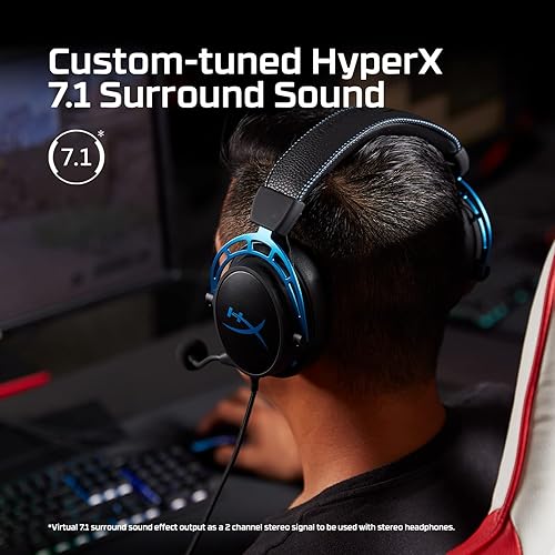 Miniatura 4 de yperX Cloud Alpha S - Auriculares para juegos de PC, sonido envolvente 7.1, graves ajustables, controladores de doble cámara, mezclador de chat,