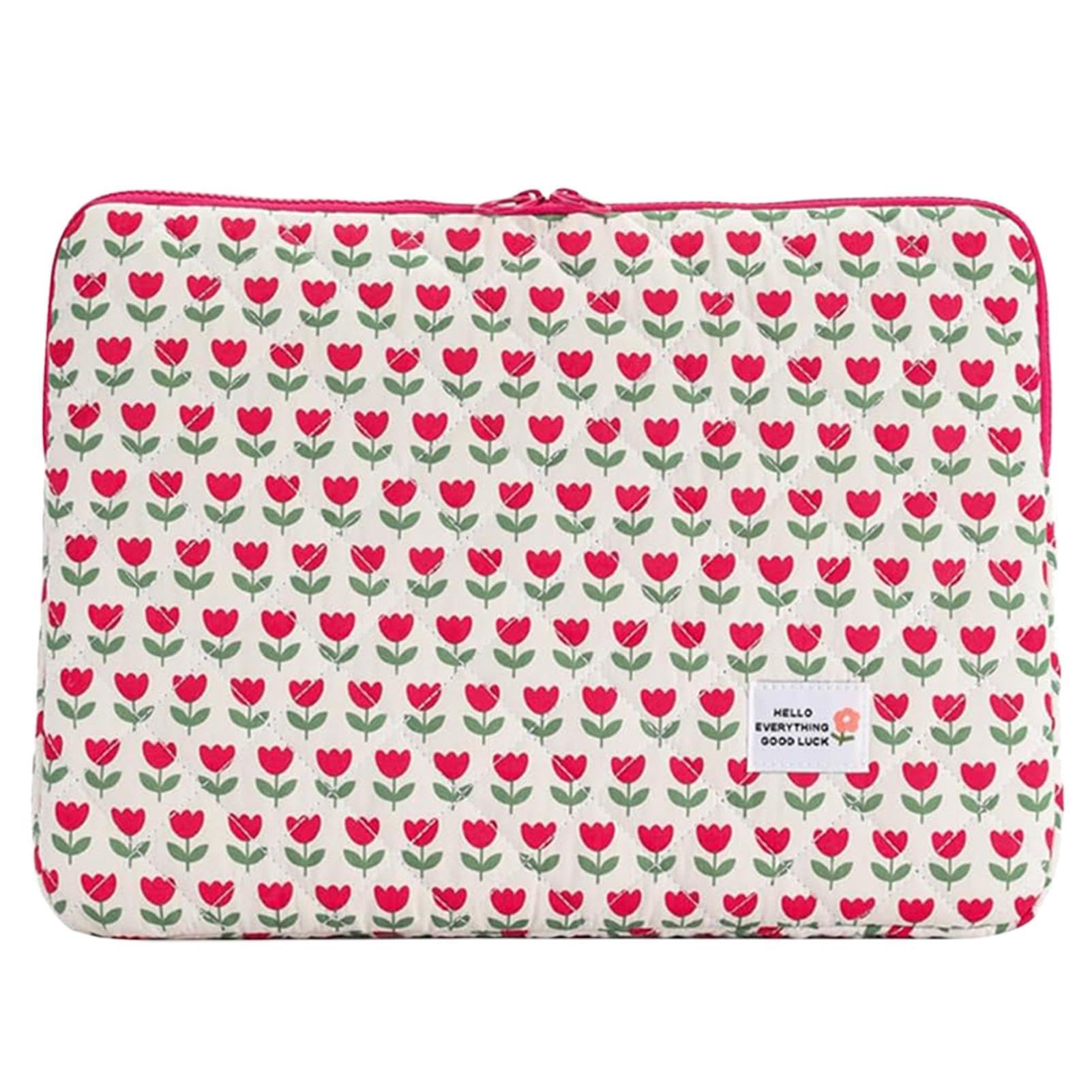 Funda Para Portátil De 14 Pulgadas - Estampado Floral, Suave Y Con Organizador Para Viajes De Negocios O Estudio