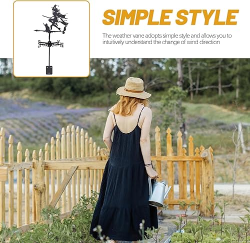 Miniatura 7 de INOOMP Indicador de viento de veleta para Halloween en la azotea, para Halloween, jardín, patio, césped, patio, paisajismo