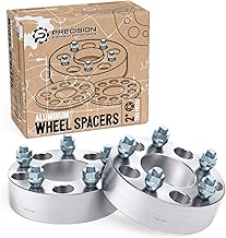 RockTrix - 1.5 inch Wheel Spacers 5x5.5 to 5x5.5, 108mm Bore, 9/16x18 UNF Studs - Compatible with Various Chrysler Dodge Mitsubishi (Check Your Year and Model in Listing) 5x139.7 Silver 38mm 2pcs - coolthings.us