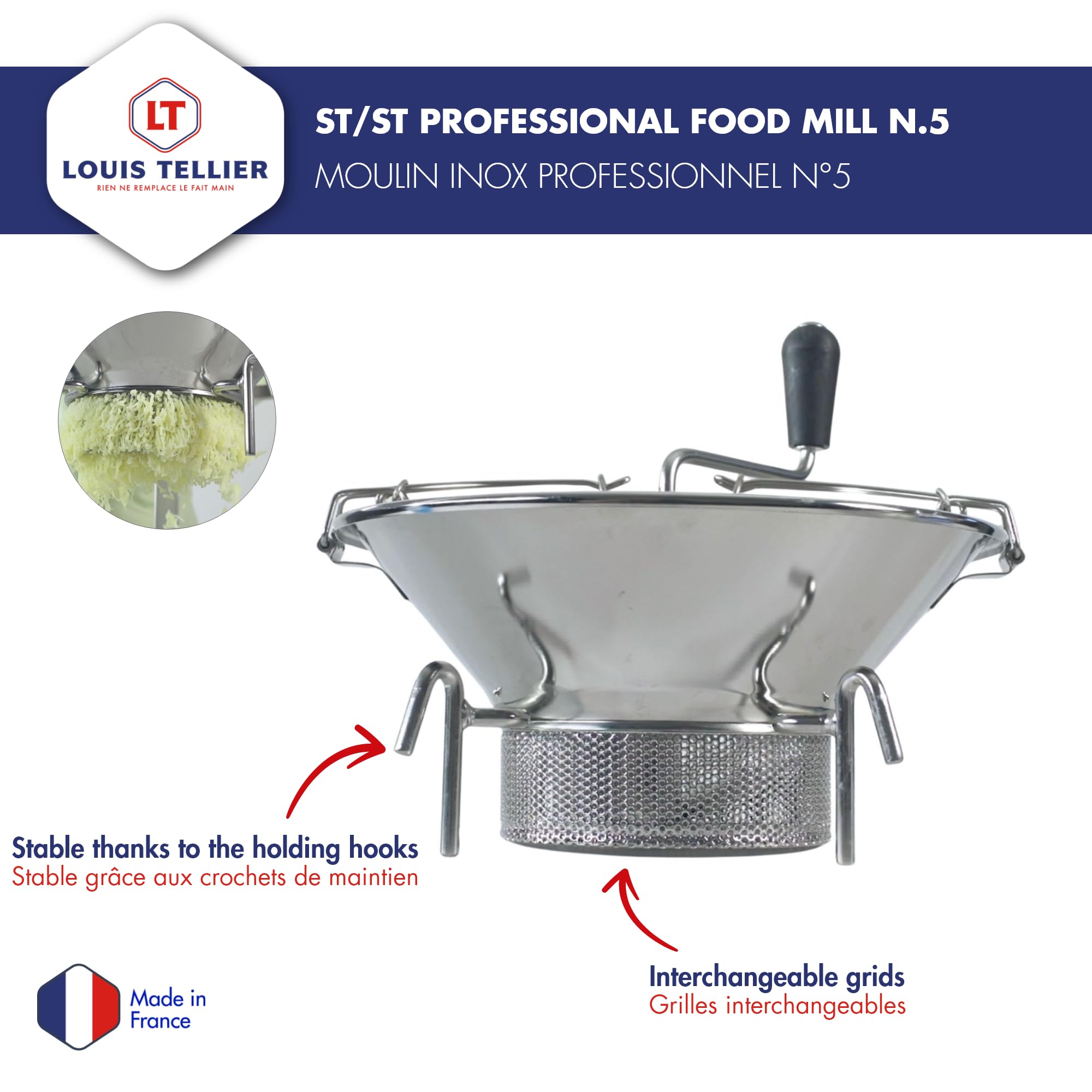 Amazon.com: LOUIS TELLIER - Professional Stainless Steel Food Mill
