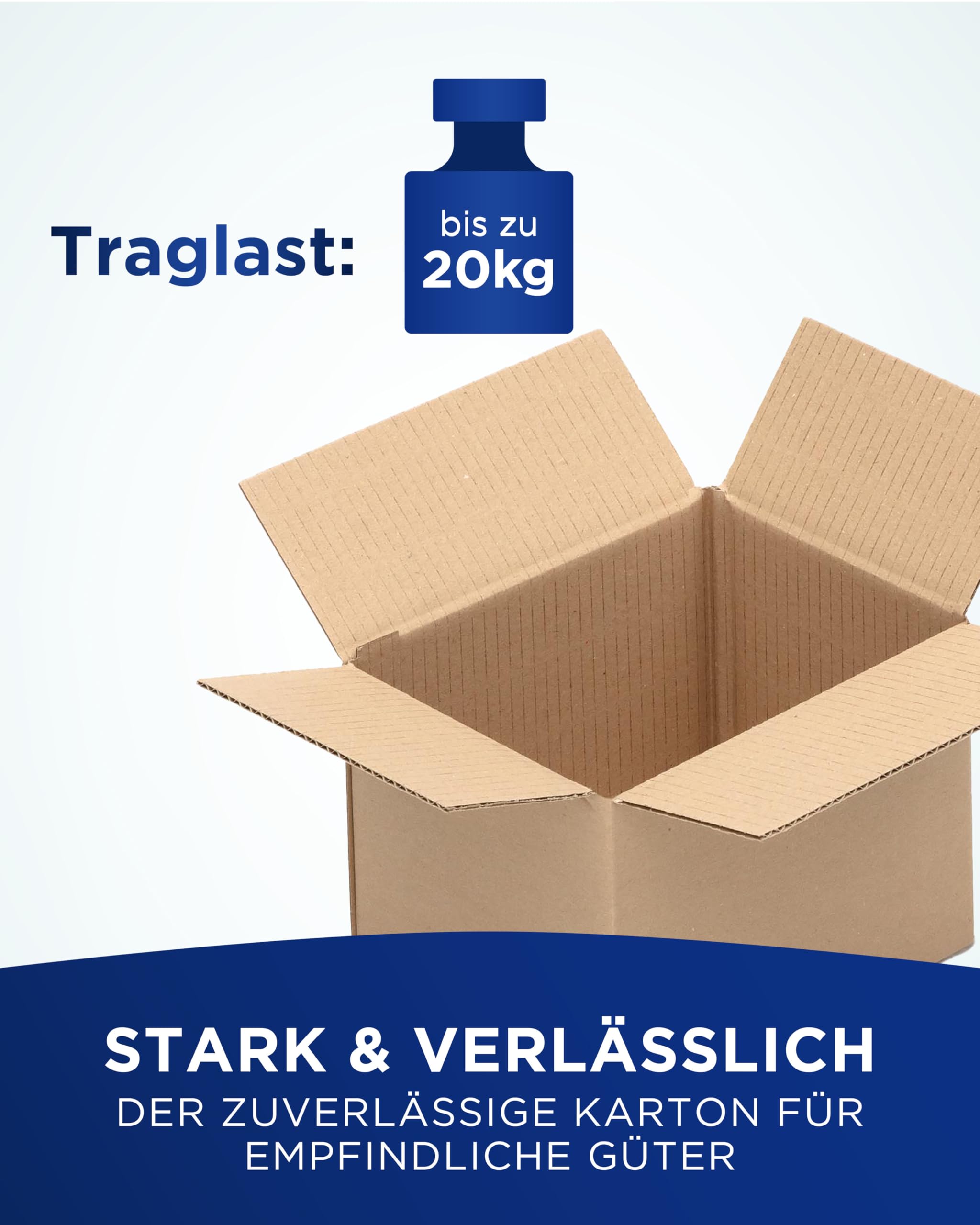 KK Verpackungen Versandkartons 200 x 150 x 150 mm Braun 1-wellig (Außenmaß 205 x 155 x 155 mm) | 150 Stück, Faltkartons Kartons für Versand als DHL Päckchen M Hermes Päckchen DPD GLS Paketklasse XS